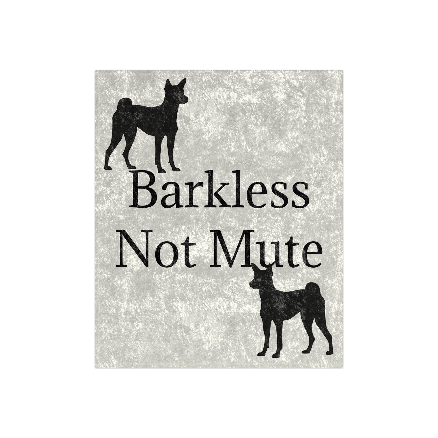 Barkless Not Mute Crushed Velvet Blanket