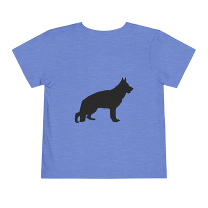 German Shepherd Silhouette Toddler Unisex Short Sleeve Crewneck Tee