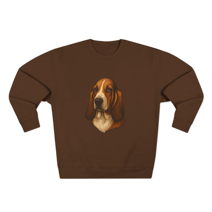 Basset Hound Head Unisex Crewneck Sweatshirt