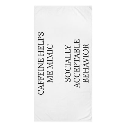 Socially Acceptable Mink-Cotton  Beach Towel