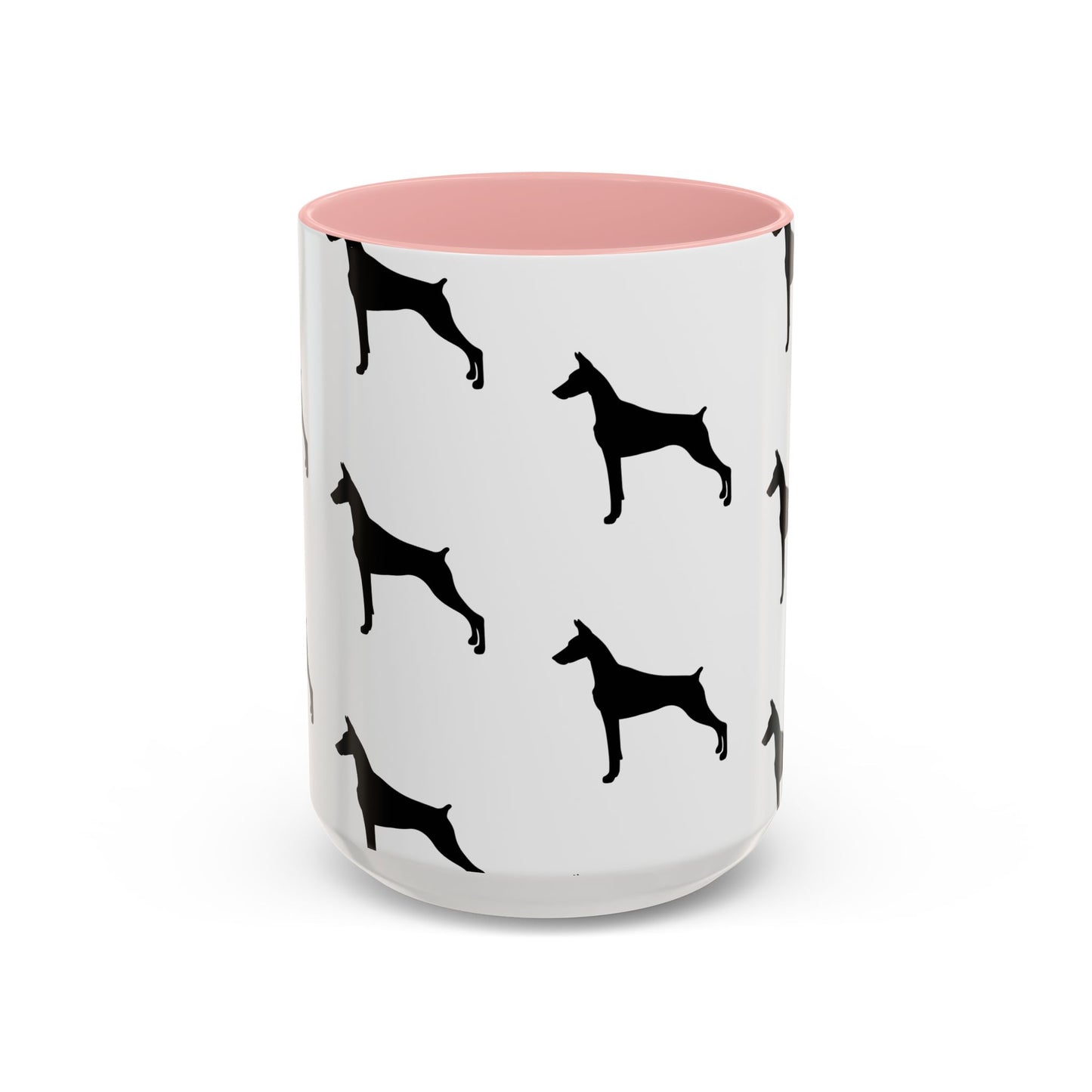 Doberman Silhouette 2-Tone Coffee Mug