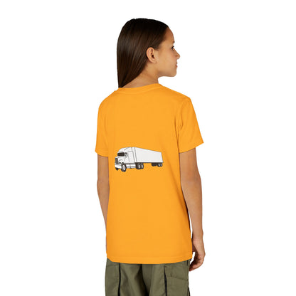Semi Truck Youth Unisex Short Sleeve Crewneck Tee