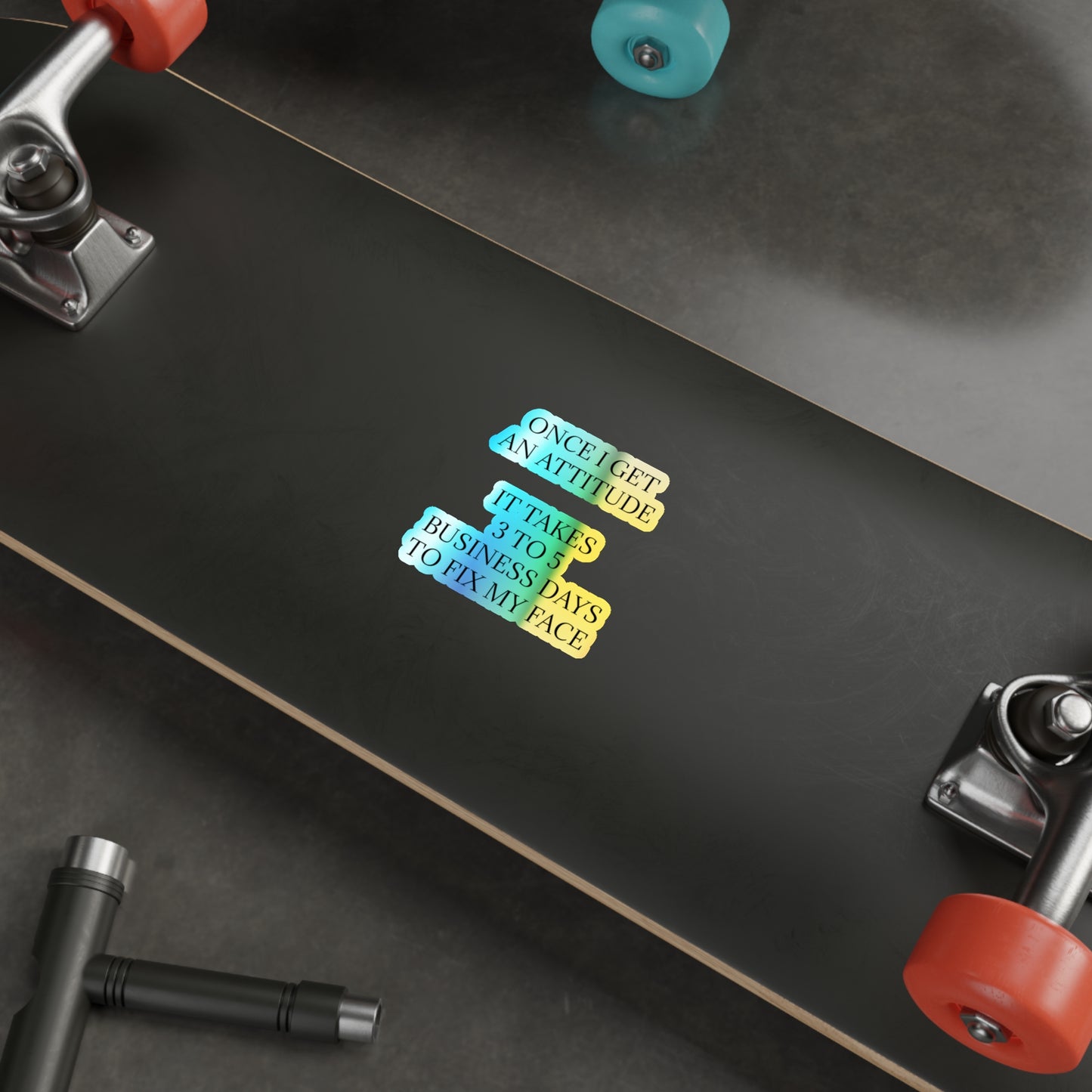 Fix My Face Holographic Sticker