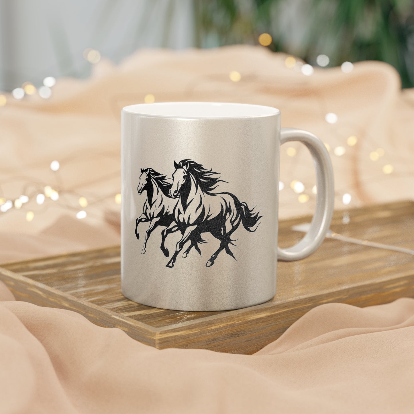 Horsin' Around Metallic Coffee Mug