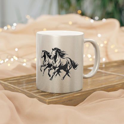 Horsin' Around Metallic Coffee Mug