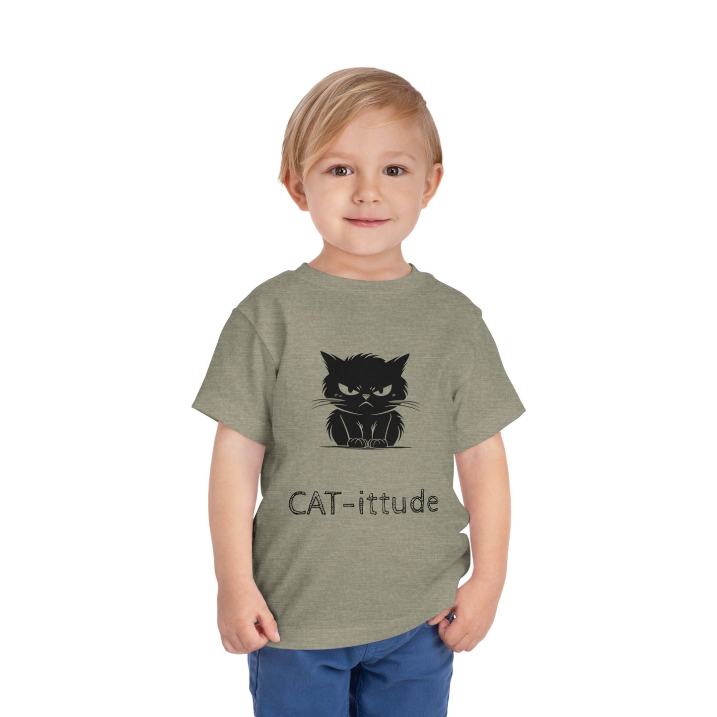 CAT-itude Toddler Unisex Short Sleeve Crewneck Tee
