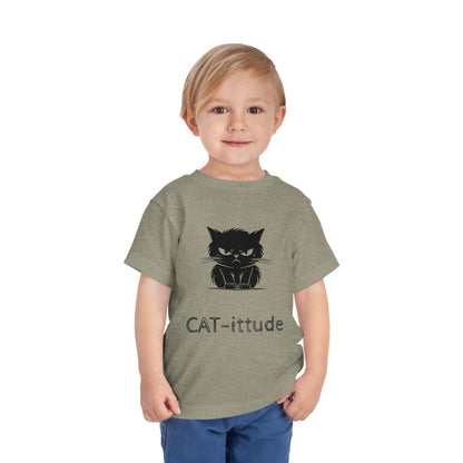 CAT-itude Toddler Unisex Short Sleeve Crewneck Tee