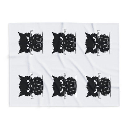 Angry Cat Arctic Fleece Blanket