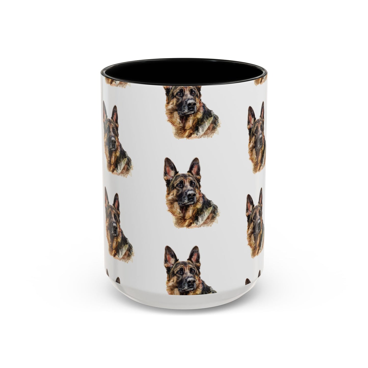 German Shepherd Head 2-Tone Coffee Mug