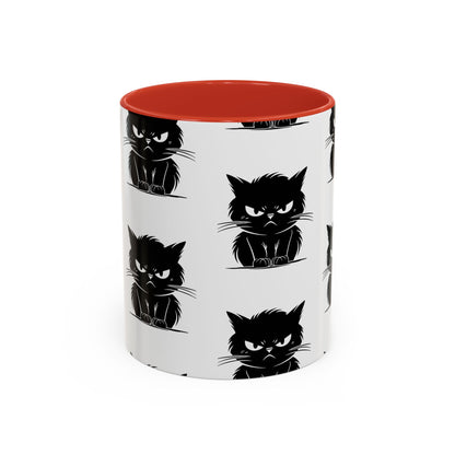 Angry Cat 2-Tone Coffee Mug