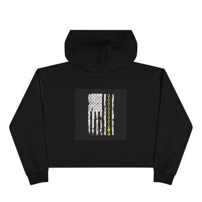 Thin Yellow Line Women's Crop Hoodie