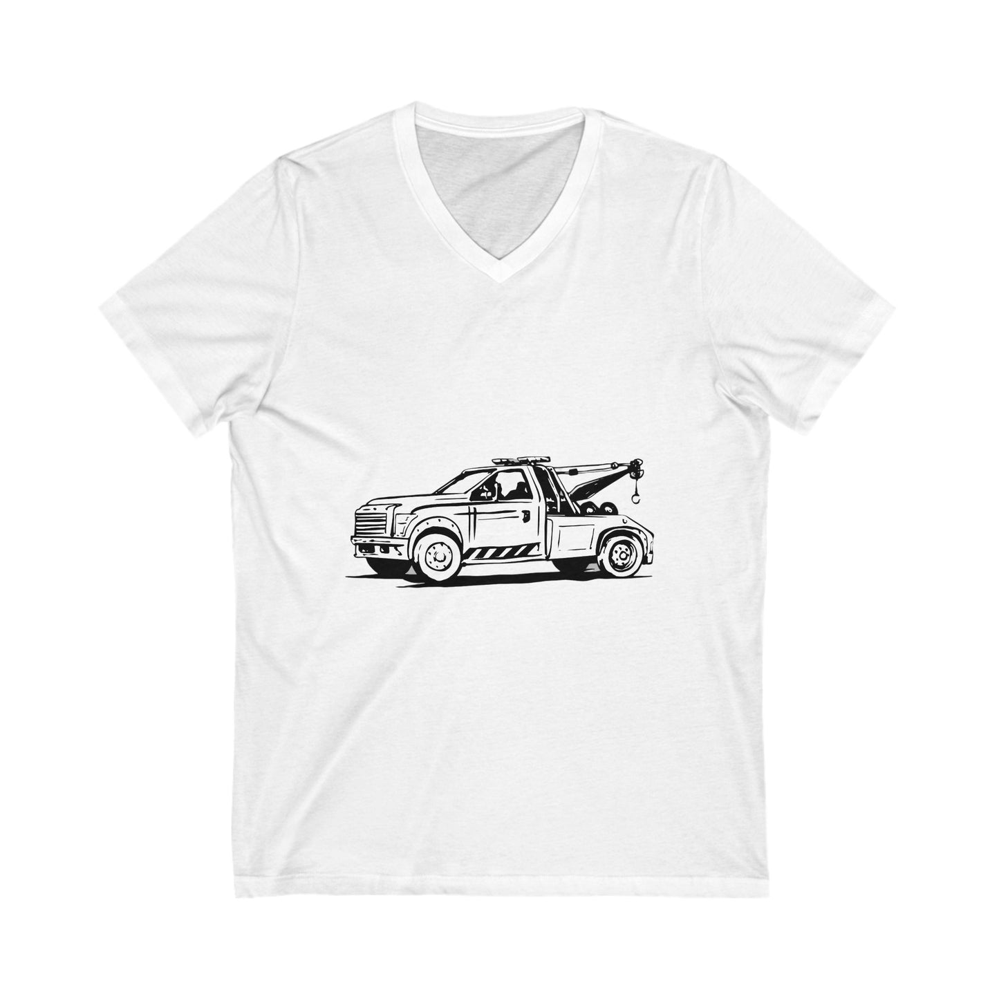 Wheel Lift Tow Truck Unisex Short Sleeve V-Neck Tee