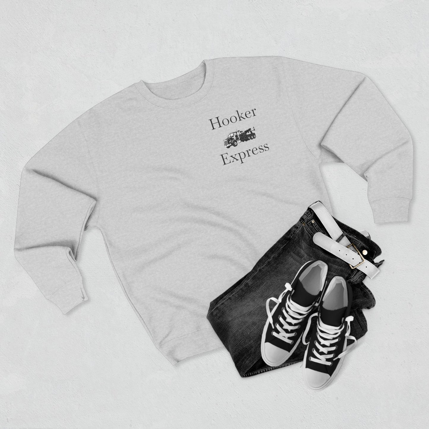 H**ker Express Heavy Tow Truck Unisex Crewneck Sweatshirt