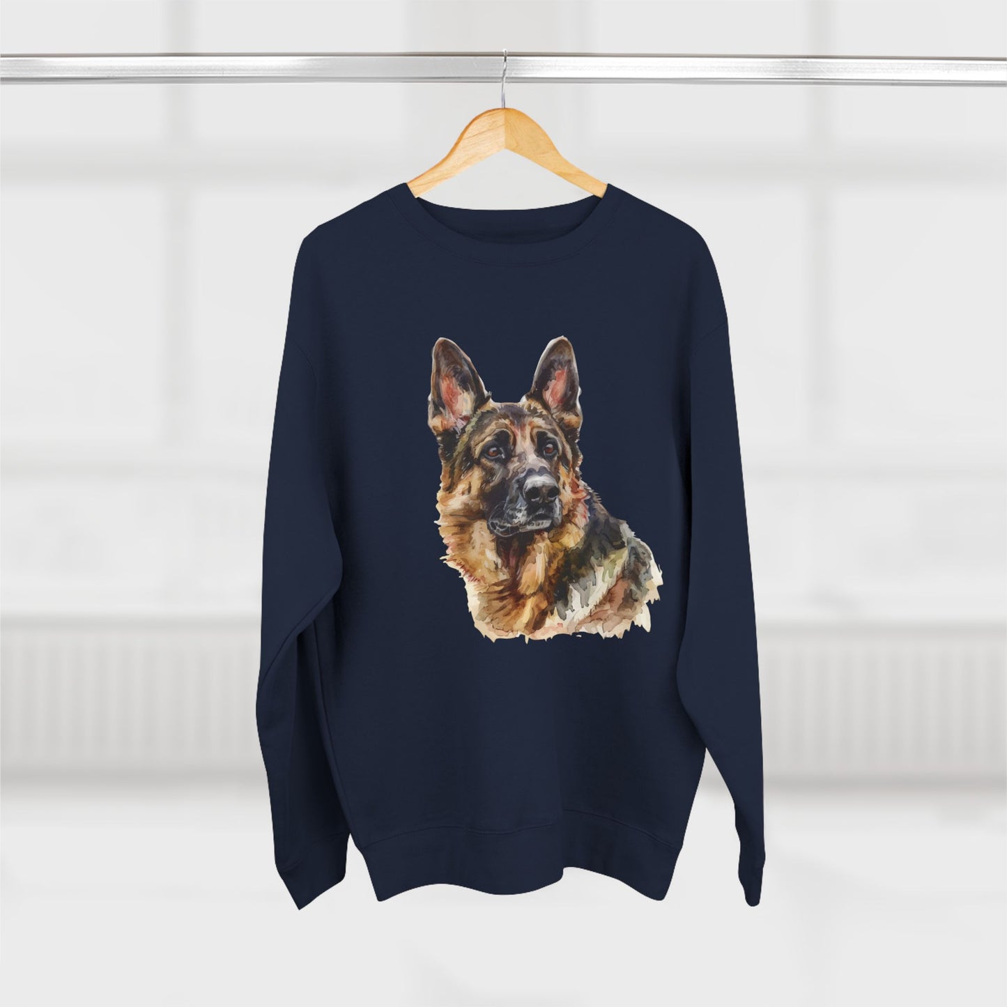 German Shepherd Head Unisex Crewneck Sweatshirt