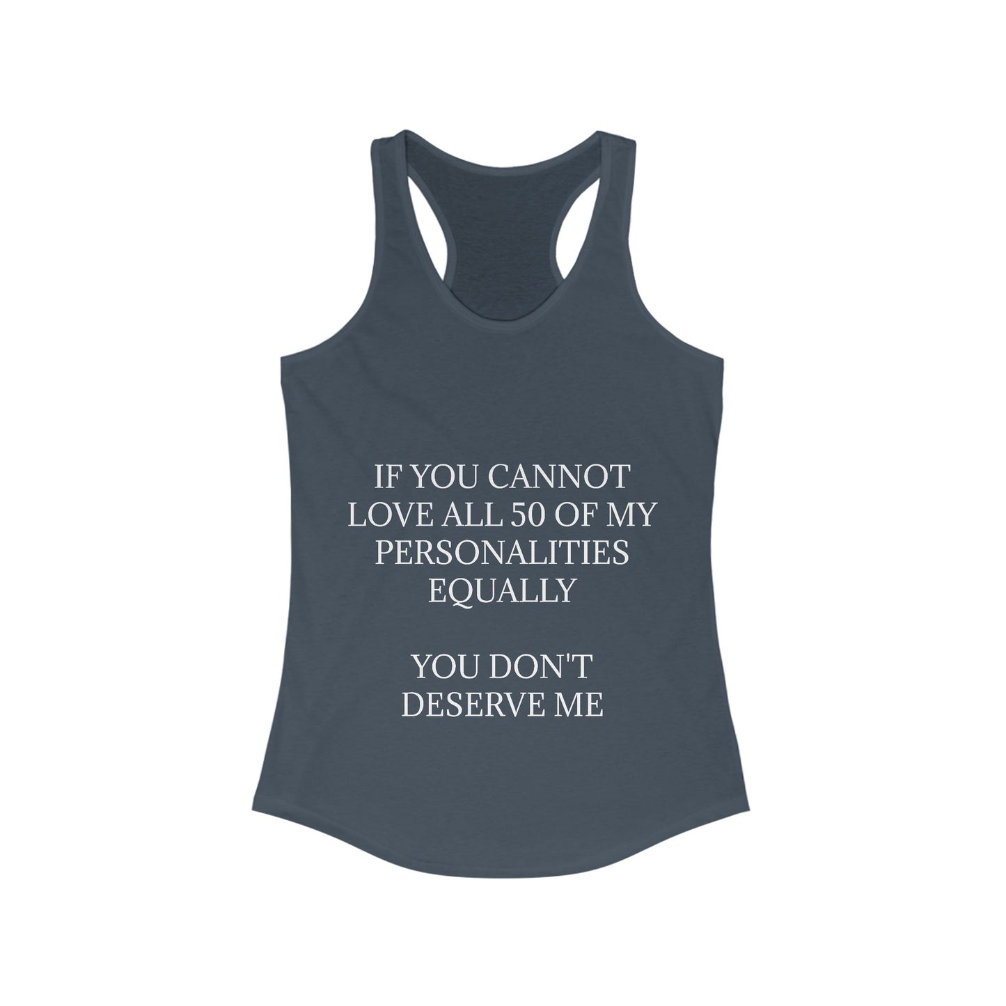 50 Personalities Women's Racerback Tank