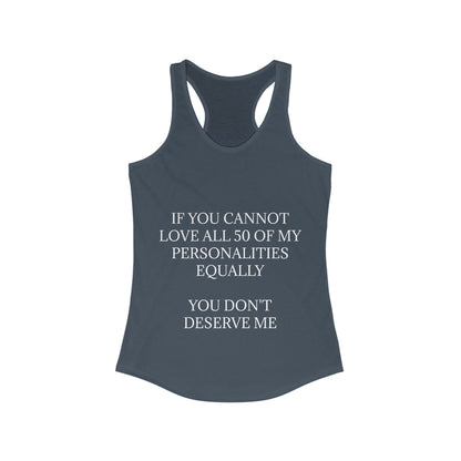 50 Personalities Women's Racerback Tank