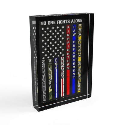 No One Fights Alone Acrylic Photo Block