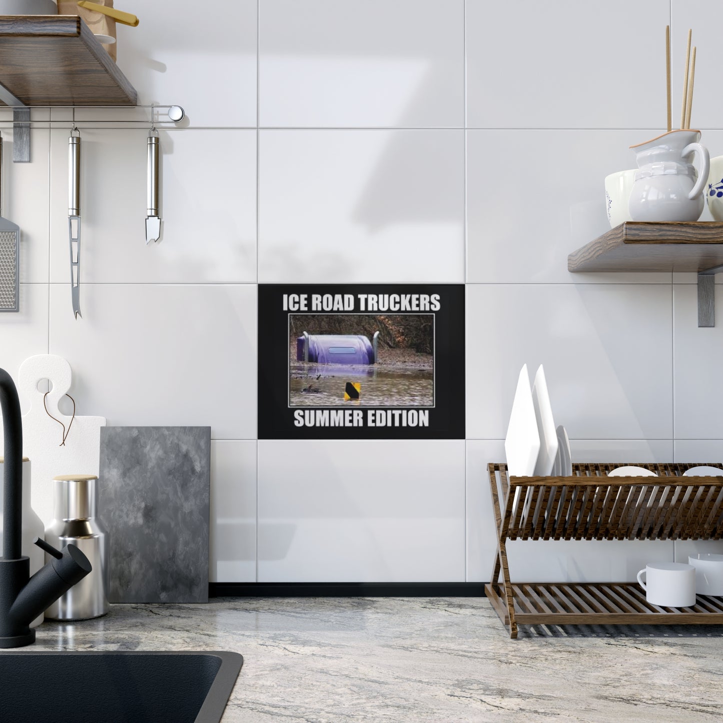 Ice Road Truckers Ceramic Photo Tile