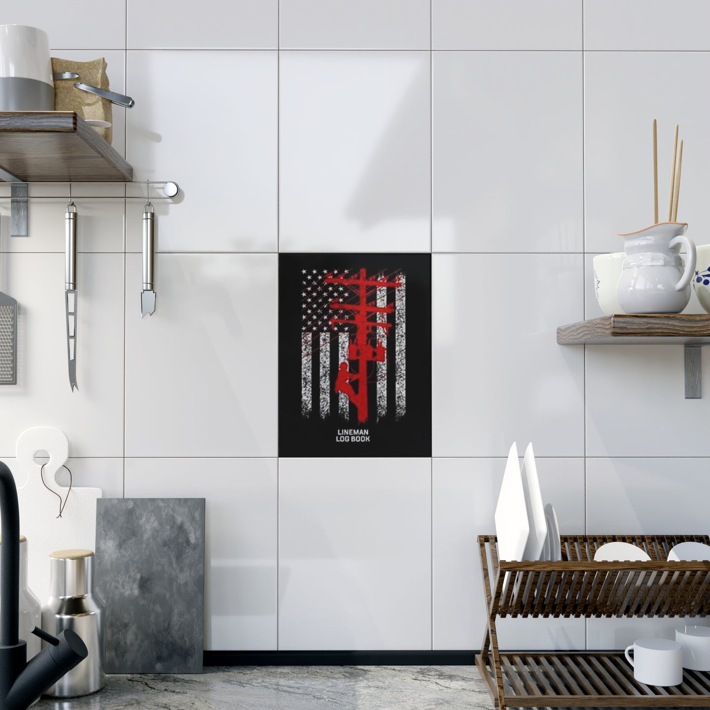Lineman Ceramic Photo Tile