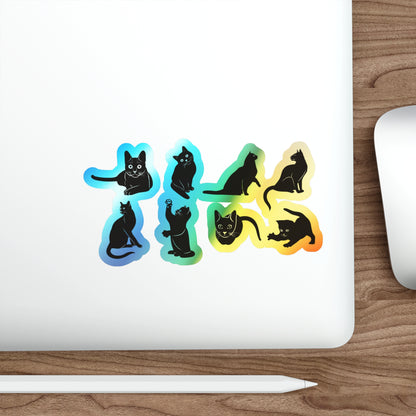 Cats Holographic Sticker