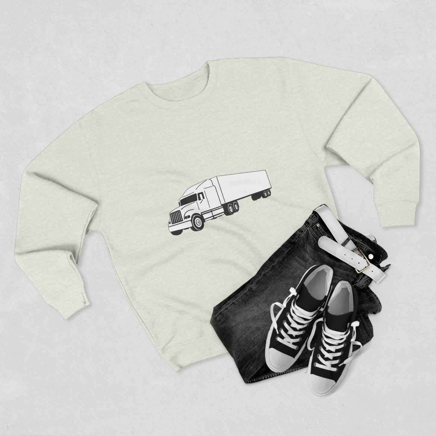 Semi Truck Unisex Crewneck Sweatshirt
