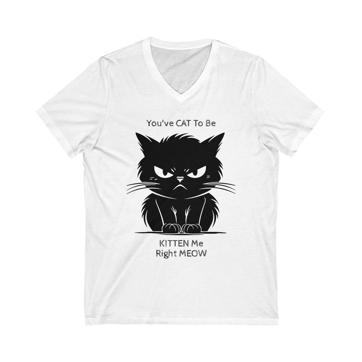 Kitten Me Unisex Short Sleeve V-Neck Tee