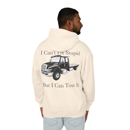 I Can't Fix Stupid Flatbed Tow Truck Unisex Lightweight Hoodie