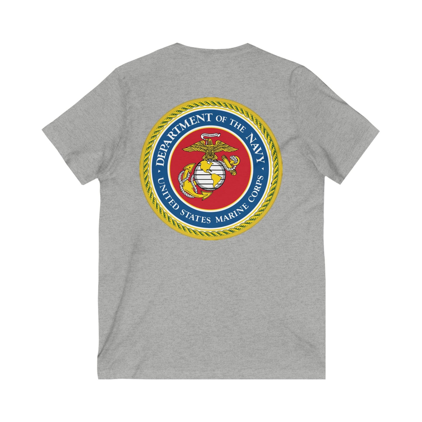 US Marine Corps Unisex Short Sleeve V-Neck Tee