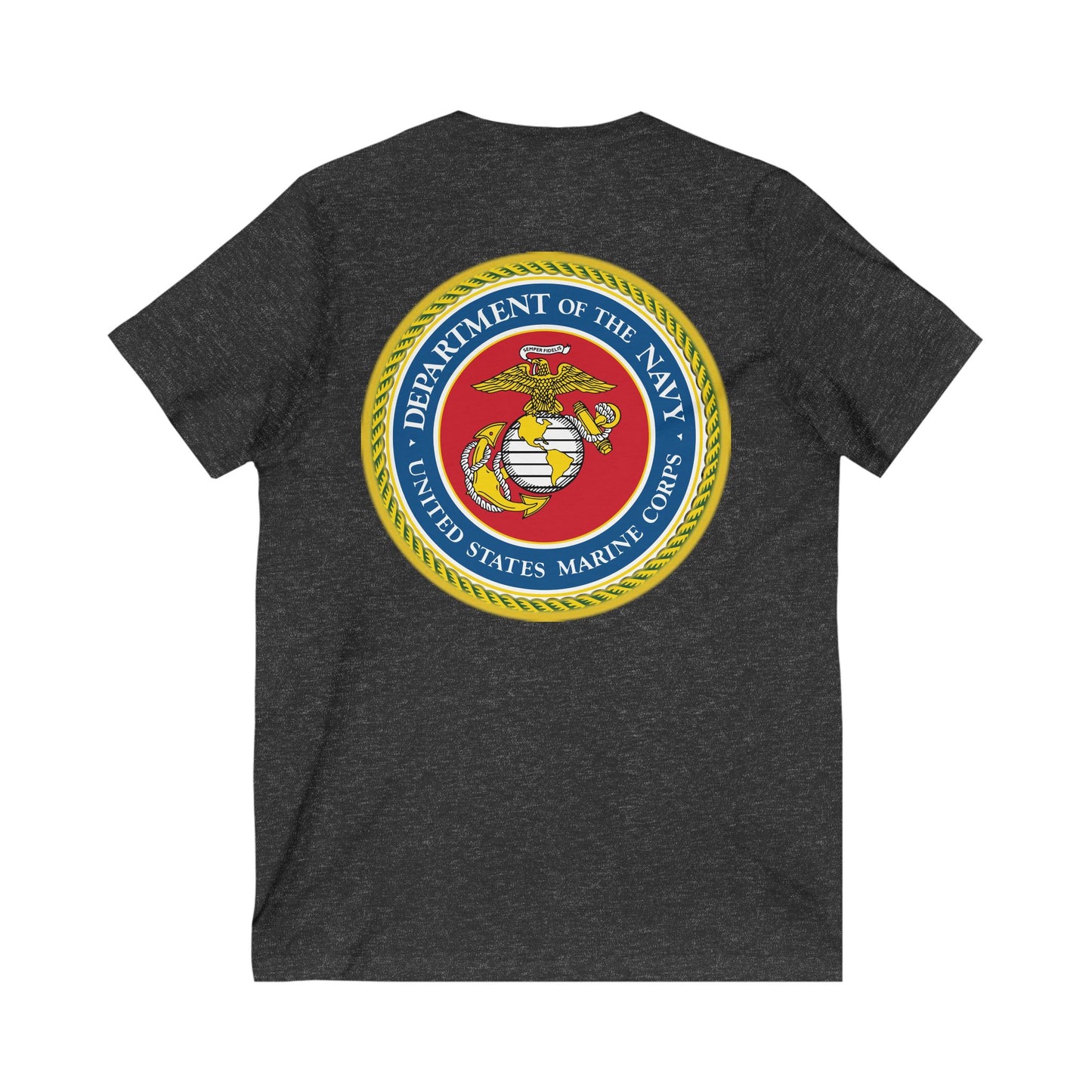US Marine Corps Unisex Short Sleeve V-Neck Tee