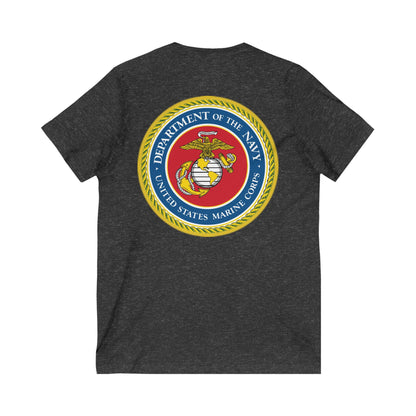 US Marine Corps Unisex Short Sleeve V-Neck Tee