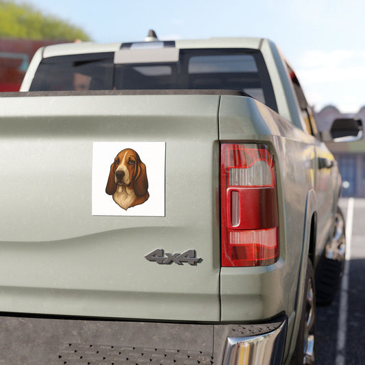 Basset Hound Head Indoor/Outdoor Magnet
