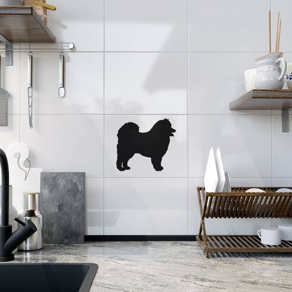 Samoyed Silhouette Ceramic Photo Tile
