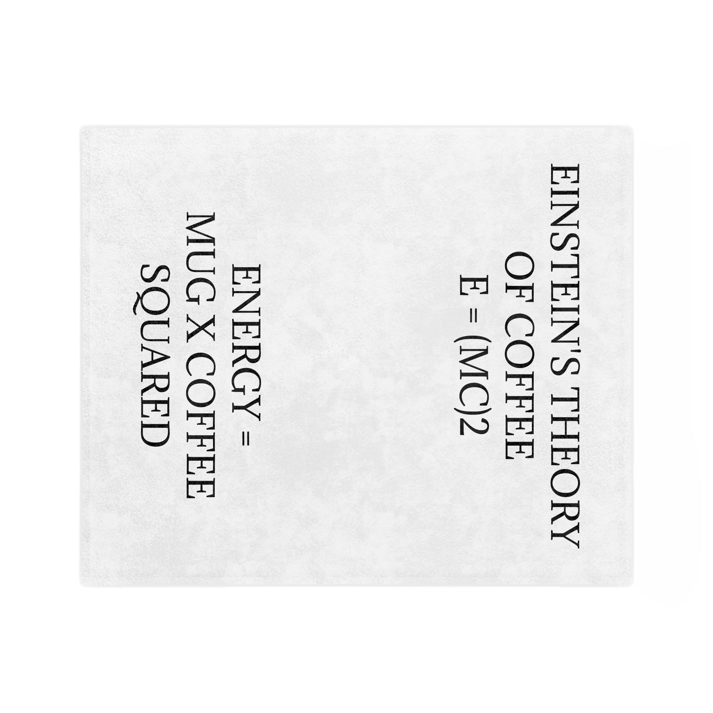 Einstein's Theory Of Coffee Velveteen Microfiber Blanket