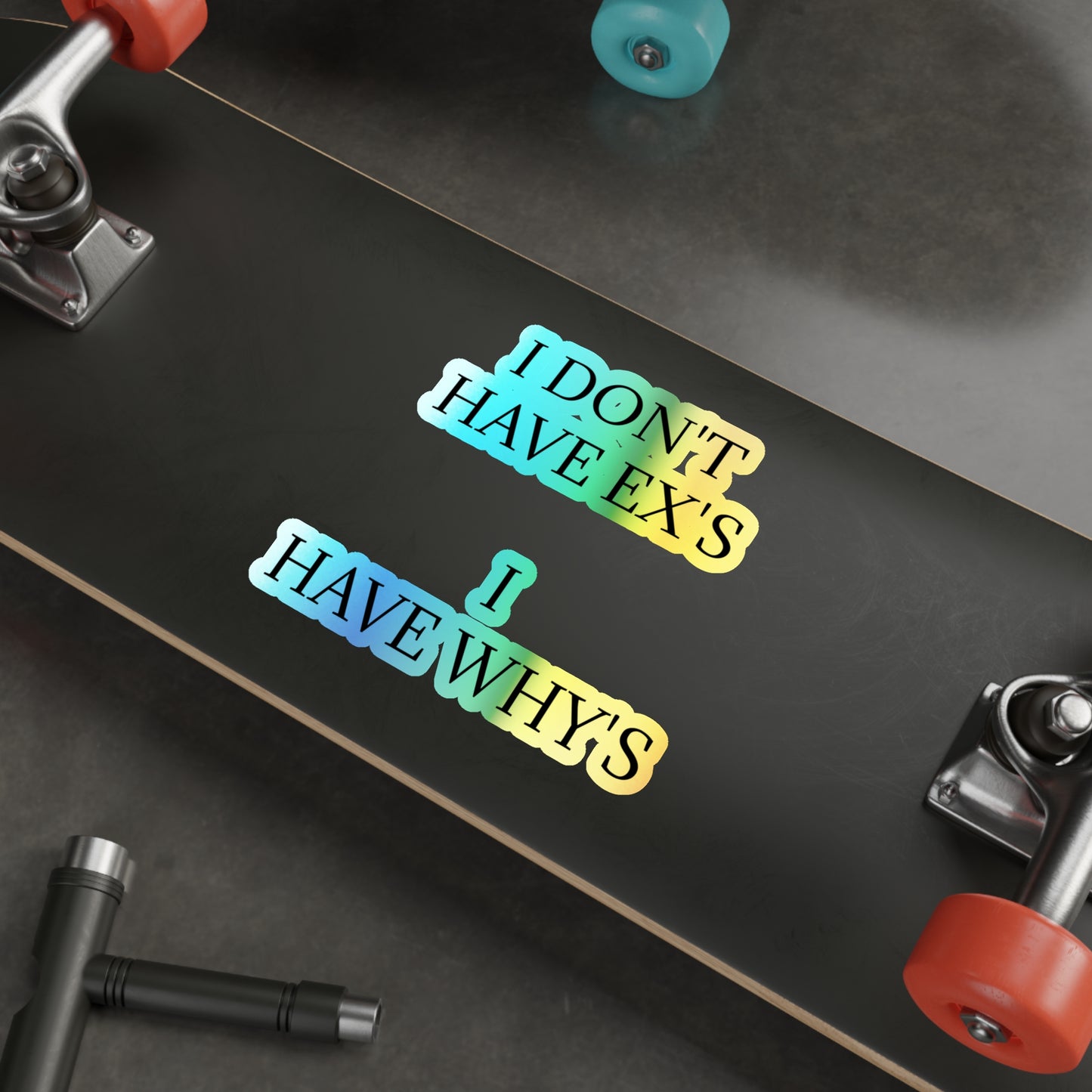 X's And Y's Holographic Sticker