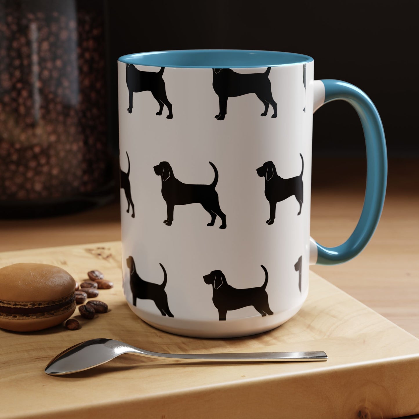 Bloodhound Silhouette 2-Tone Coffee Mug