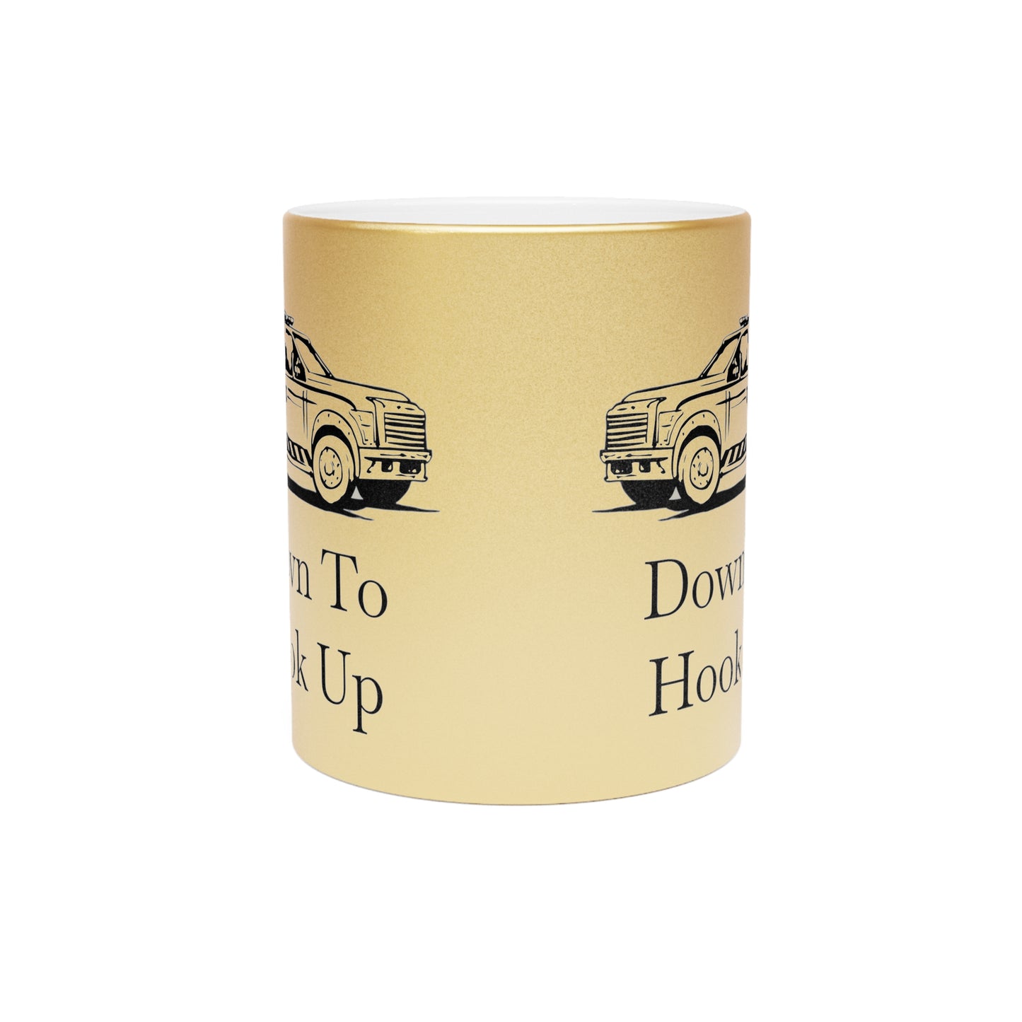 Down To Hook Up Metallic Coffee Mug