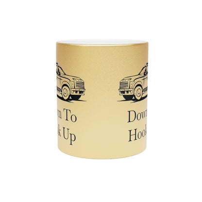 Down To Hook Up Metallic Coffee Mug