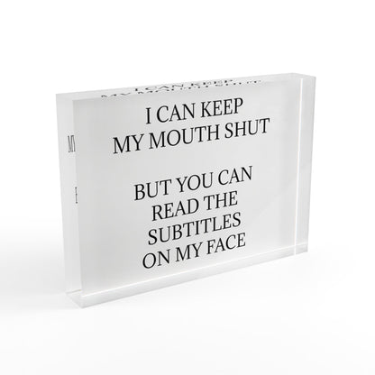 Subtitles Acrylic Photo Block