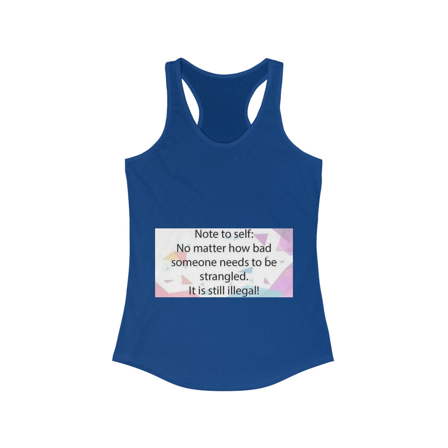 Note To Self Women's Racerback Tank