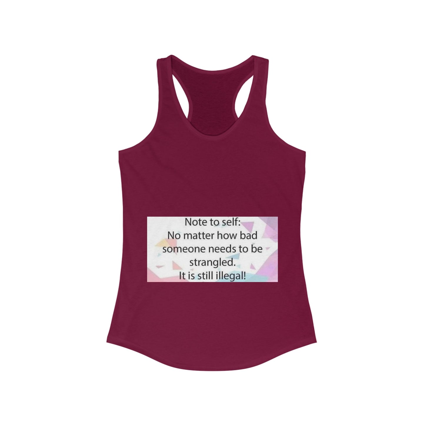 Note To Self Women's Racerback Tank