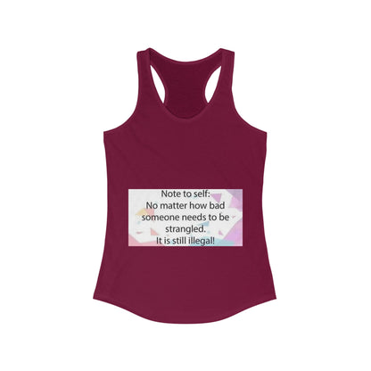 Note To Self Women's Racerback Tank