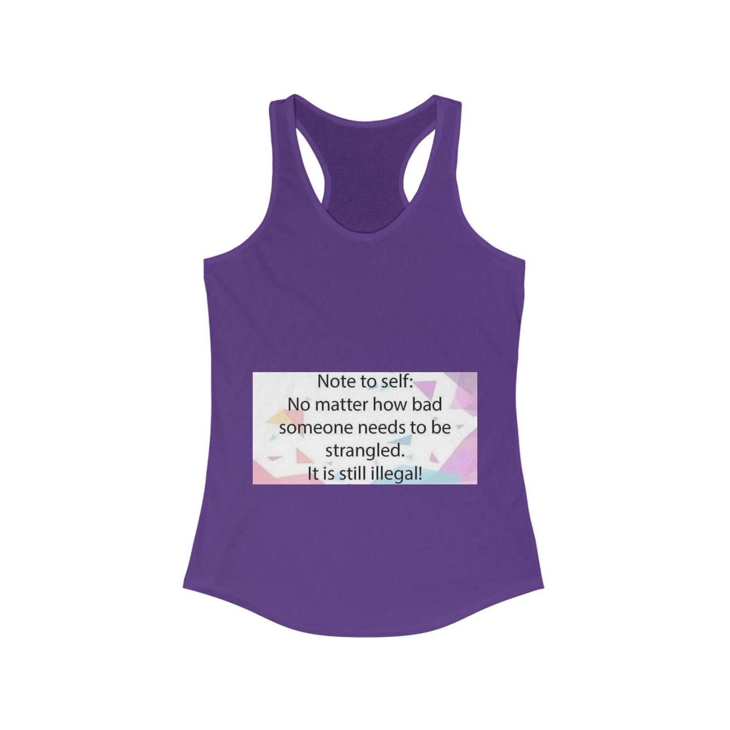 Note To Self Women's Racerback Tank