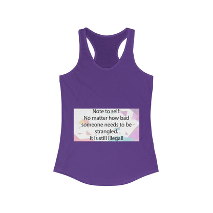 Note To Self Women's Racerback Tank