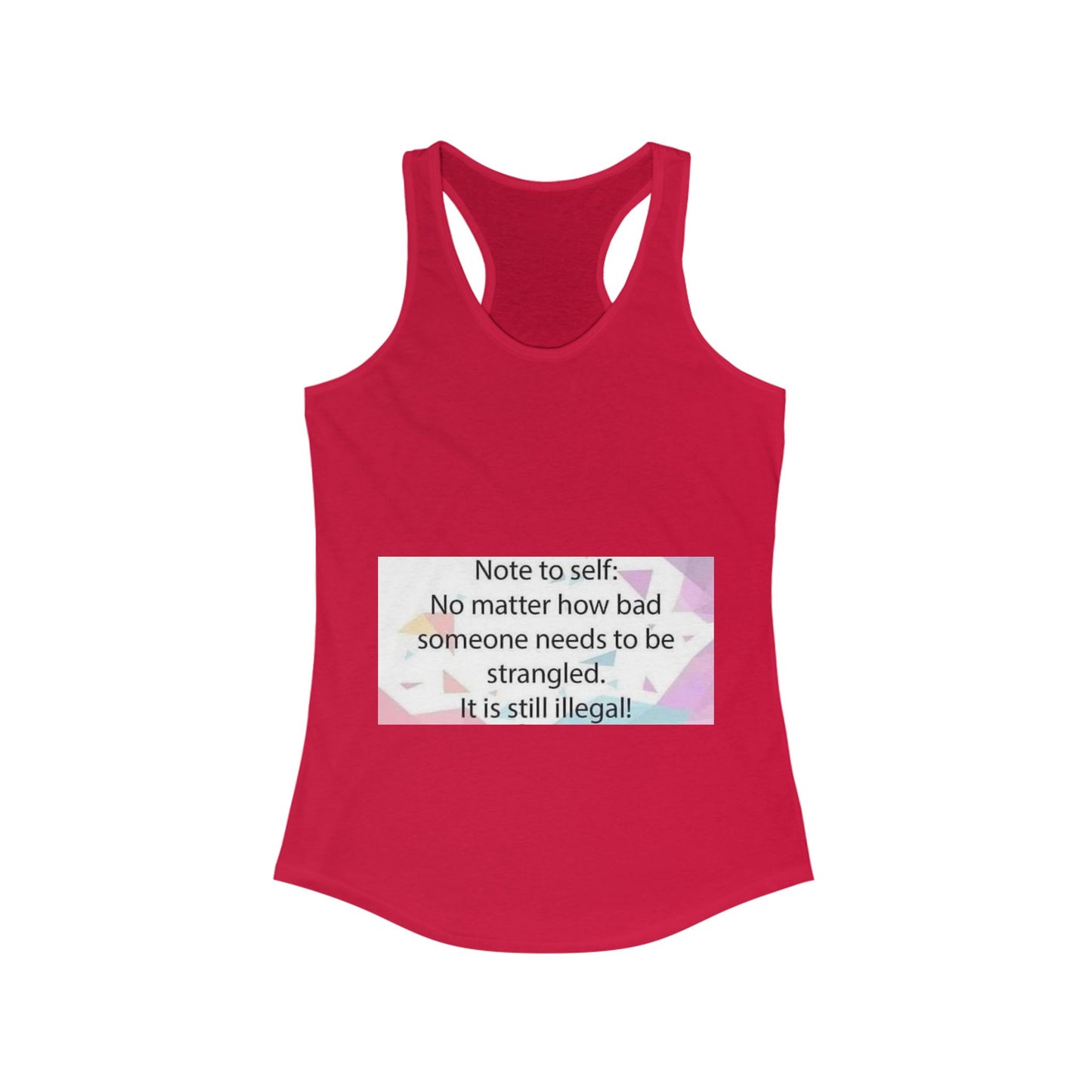 Note To Self Women's Racerback Tank