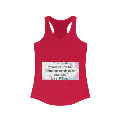 Note To Self Women's Racerback Tank