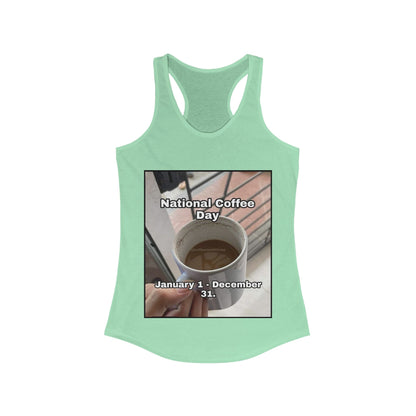National Coffee Day Women's Racerback Tank