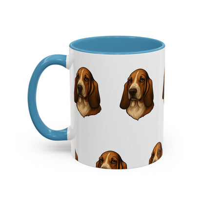 Basset Hound Head 2-Tone Coffee Mug