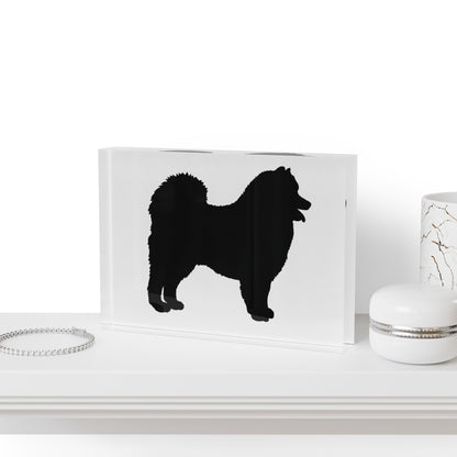 Samoyed Sillhouette Acrylic Photo Block