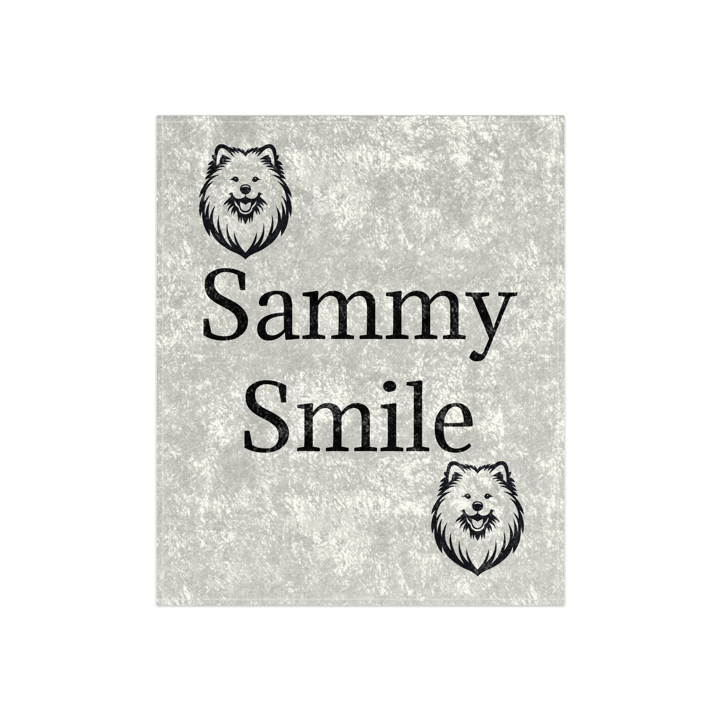 Sammy Smile Crushed Velvet Blanket