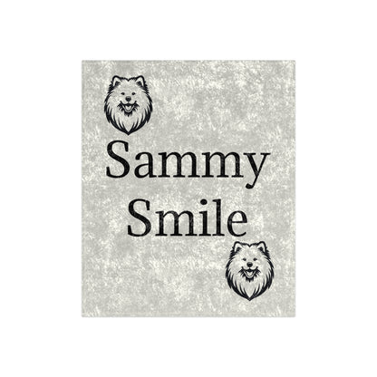Sammy Smile Crushed Velvet Blanket